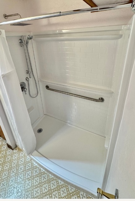 After: new walk-in shower